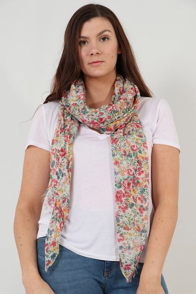 Daisy Floral Print Scarf