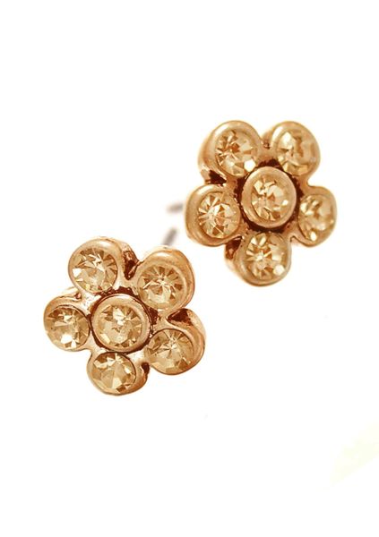 Crystal Daisy Daisy Studs - Gold/Golden