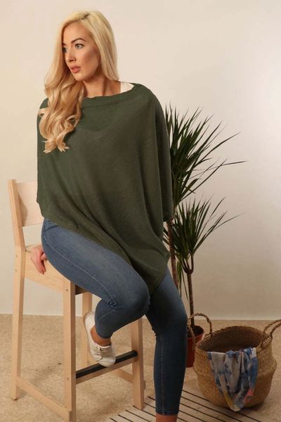 Khaki Plain Poncho