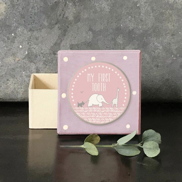 Dotty box-My first tooth -Mauve