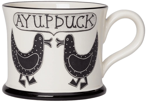 Ay Up Duck Mug from Moorland Pottery