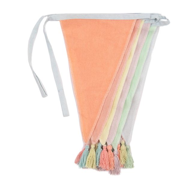 Pastel Fabric Bunting, 3m