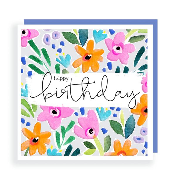 HAPPY BIRTHDAY FLOWERS FR058 | mooch