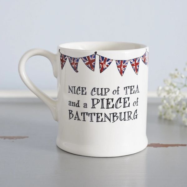 NICE Cup of tea and PIECE OF BATTENBURG MUG