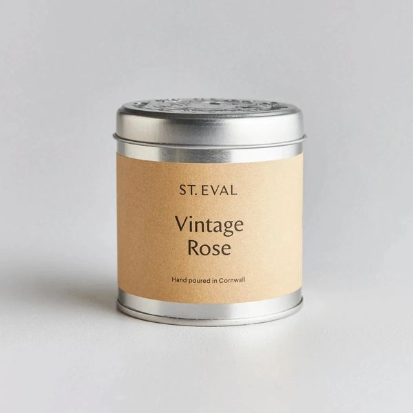 Vintage Rose Candle Tin