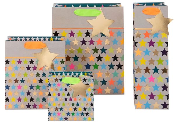 Foil Stars Gift Bag - choose size