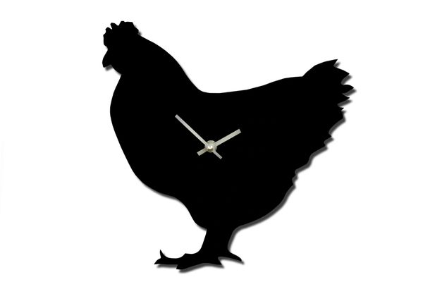 Chicken Clock with Wagging Tail