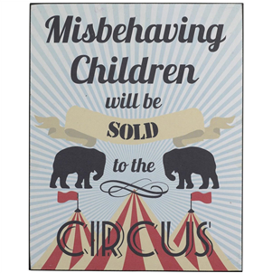 Misbehaving children sign