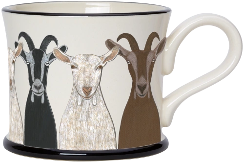 Goats mug by Moorland Pottery