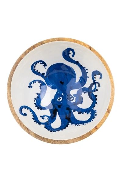 Octopus Wooden Bowl 30cm