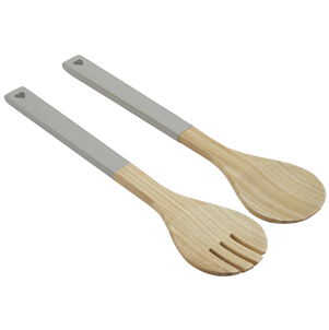 Bamboo hearts salad servers