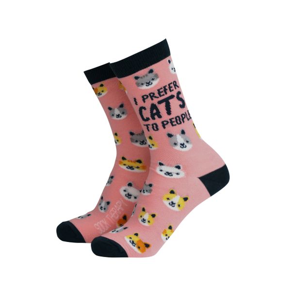 I Prefer Cats to People Women’s socks