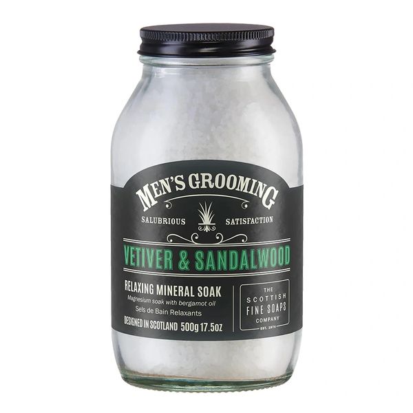 VETIVER & SANDALWOOD RELAXING MINERAL BATH SOAK 500GM JAR