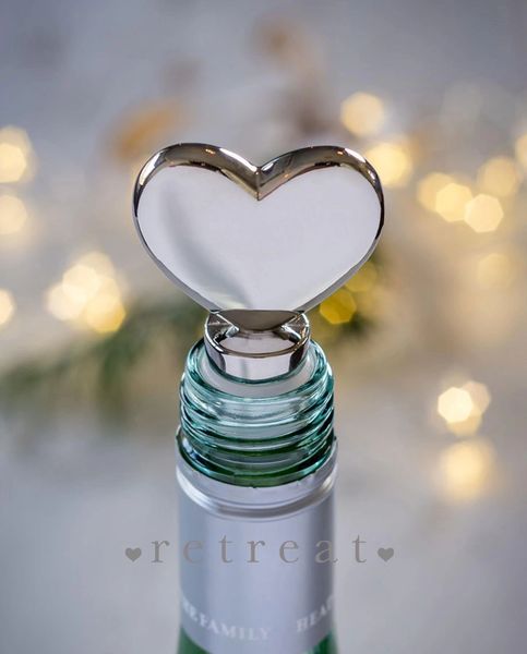 Nickel Heart Bottle Stopper