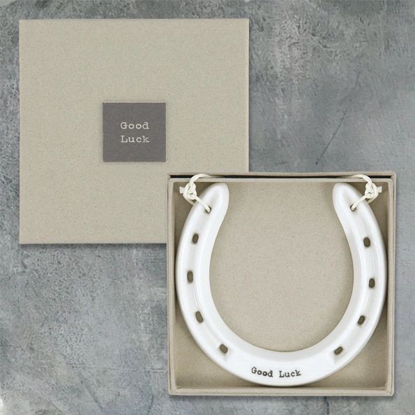 Porcelain horseshoe-Good Luck