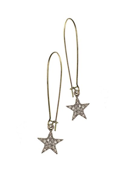 Crystal Star Captured - Antique Bronze - choose colour