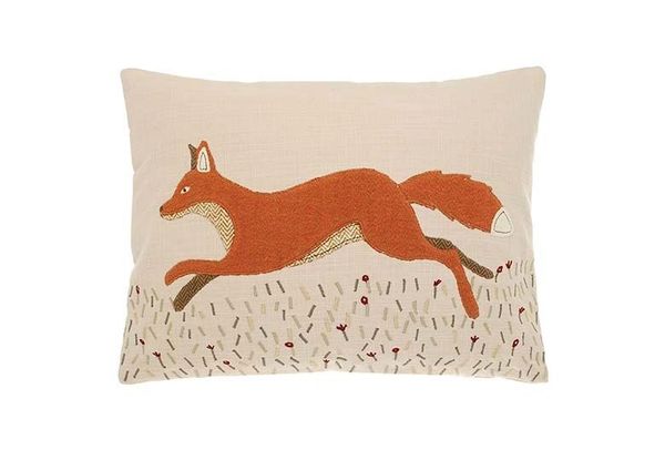 Woodland fox cushion