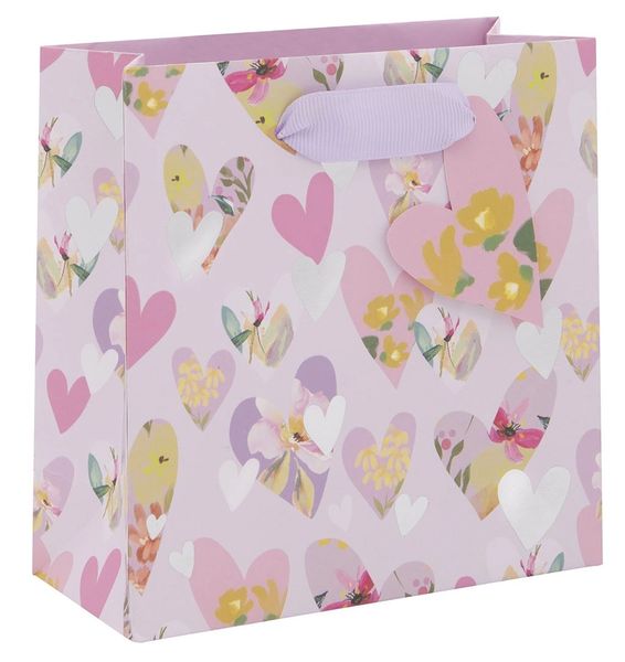 Hearts Small Gift Bag (pink)