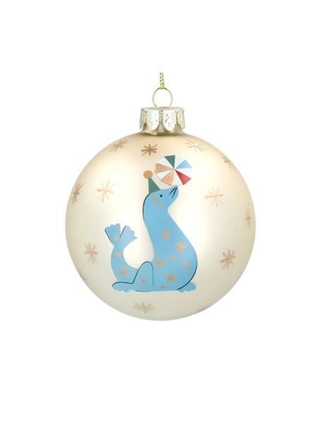 Gold Glass Circus Bauble ( Seal Shown - choose animal )