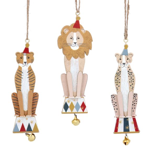 Big Cat Wooden Circus decoration