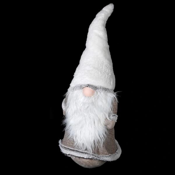 Santa Gnome in White Hat 82cm