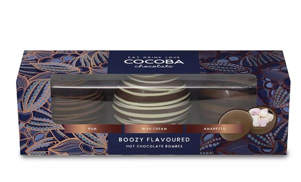 BOOZY FLAVOURED HOT CHOCOLATE BOMBES (3 BOMBES