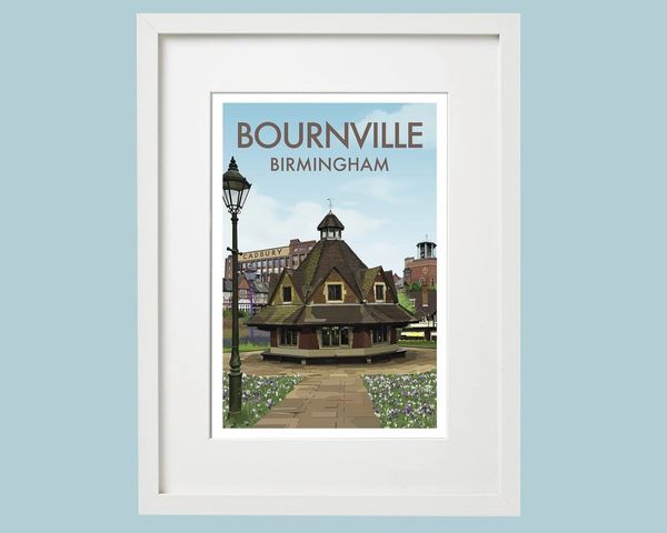 Local Area Print - Bournville - A3 Framed