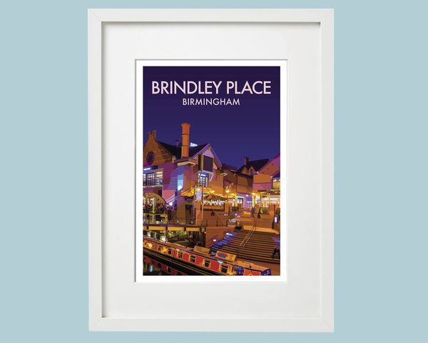 Local Area Print - Brindley Place - A3 Framed
