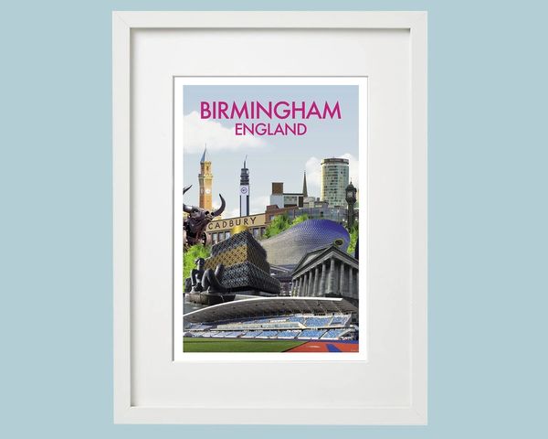Local Area Print - Birmingham - A3 framed
