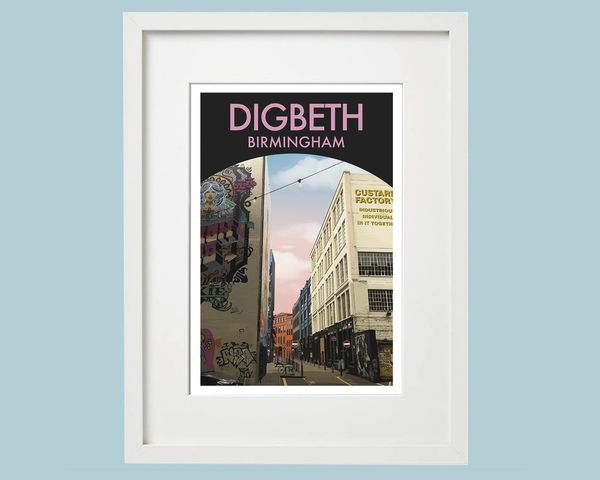 Local Area Print - Digbeth - A3 Framed