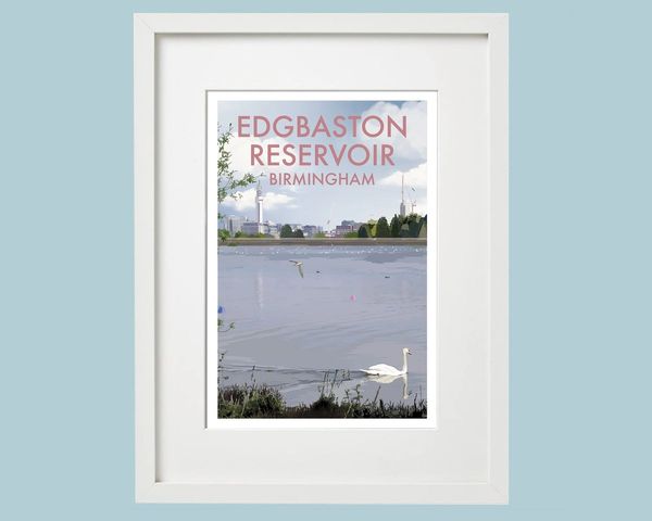 Local Area Print - Edgbaston Reservoir -A3 Framed