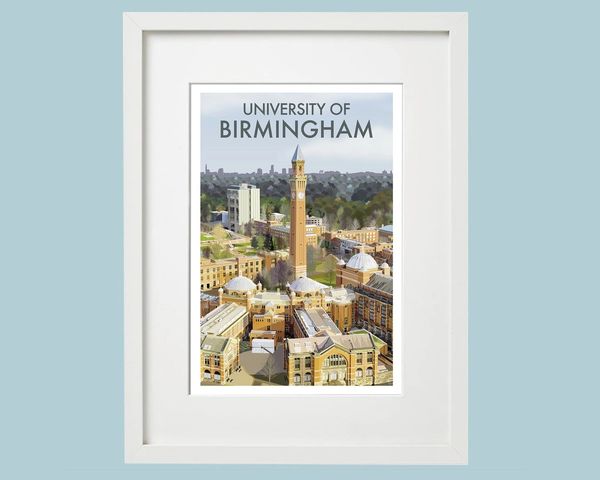 Local Area Print - University of Birmingham - A3 Framed