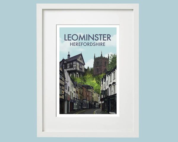 Local Area Print - Leominster - A3 Framed