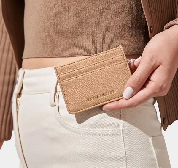 Mia Card Holder in Blush Taupe
