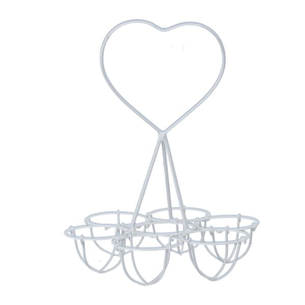 White Heart Wire Egg holder