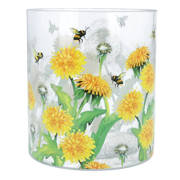 Dandelion & Bee Glass Tealight Holder - choose size