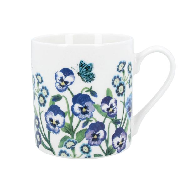 Blue Violas & Butterflies Mug (boxed)