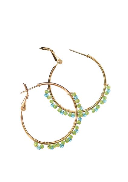 Beaded Hula - Sea Jade Green W/Gold