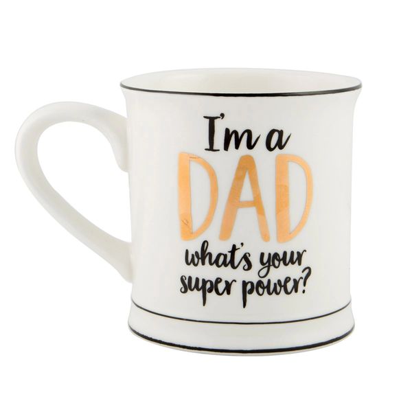 METALLIC MONOCHROME I'M A DAD MUG (boxed)