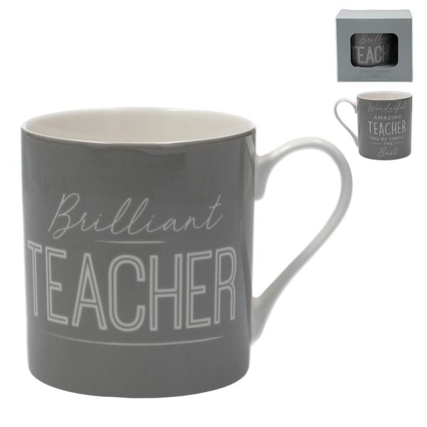 Teacher Bone Chine Mug 9.1cm - Grey