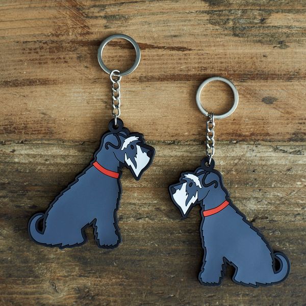 Grey Schnauzer Keyring