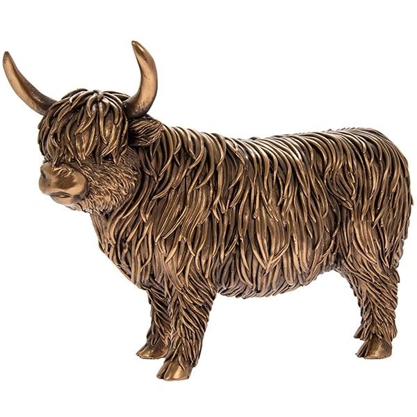 Reflections Bronze Highland Cow Large