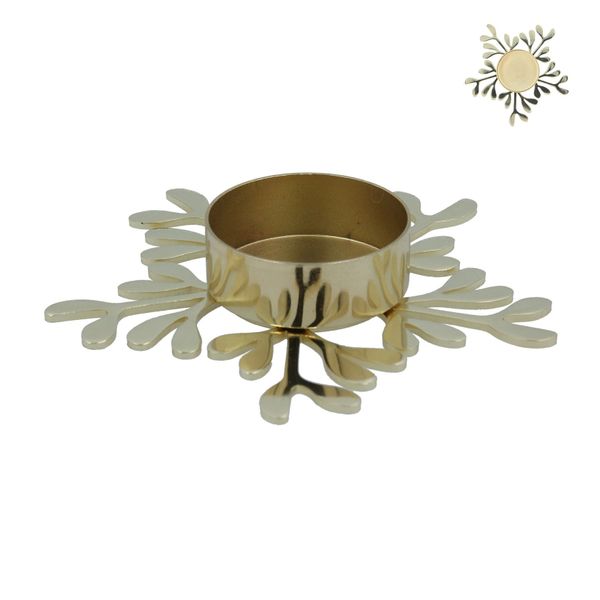 Gold Metal Snowflake Nite Lite Holder