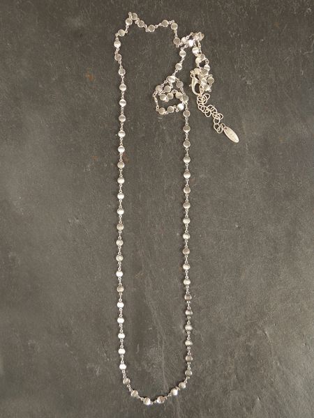 Fine Pill Chain to Layer - Worn Silver - necklace