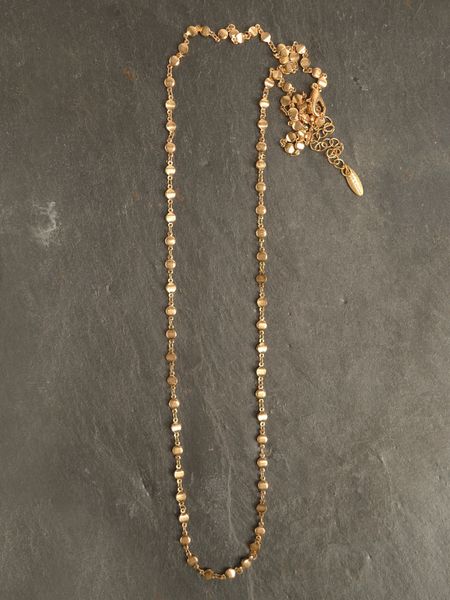 Fine Pill Chain to Layer - Worn Gold - necklace