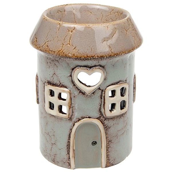 Village Pottery Warmer Heart Grey