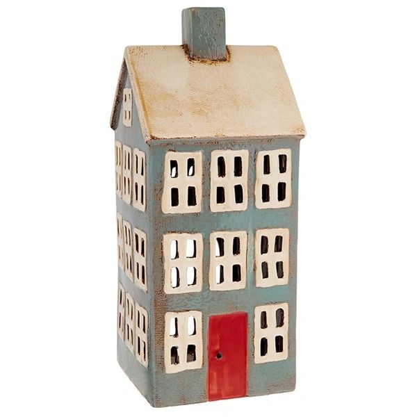 Village Pottery XLarge Grey House Tealight - CLICK & COLLECT ONLY