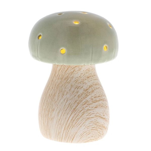 Mushroom Glow Lamp Small Sage