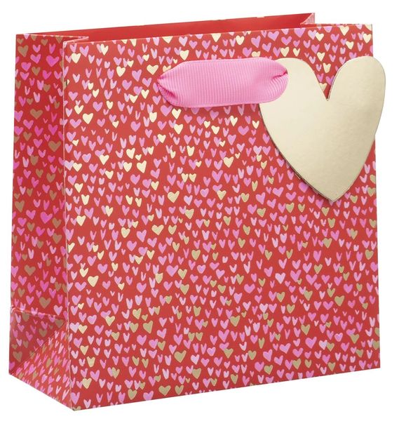 Red Small Hearts Gift Bag by Papersalad