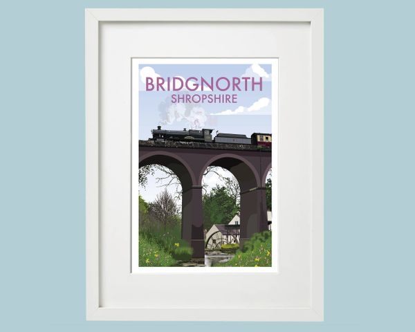 Local Area Print - Bridgnorth - Daniels Mill - Framed